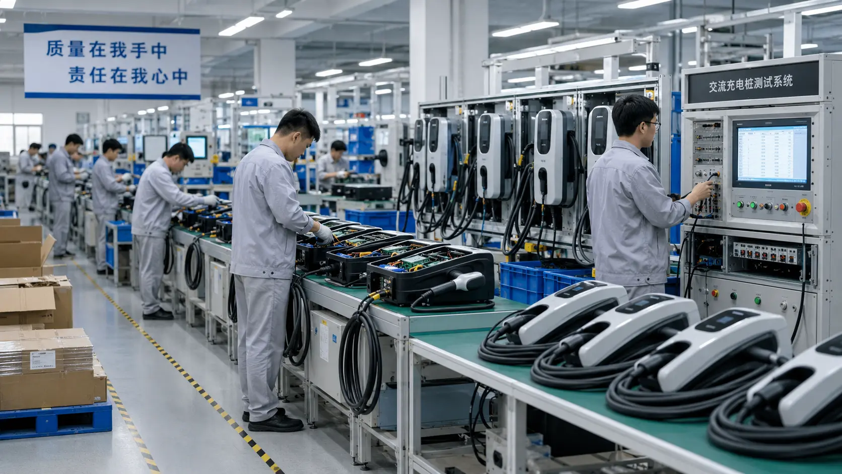 production line of the charger